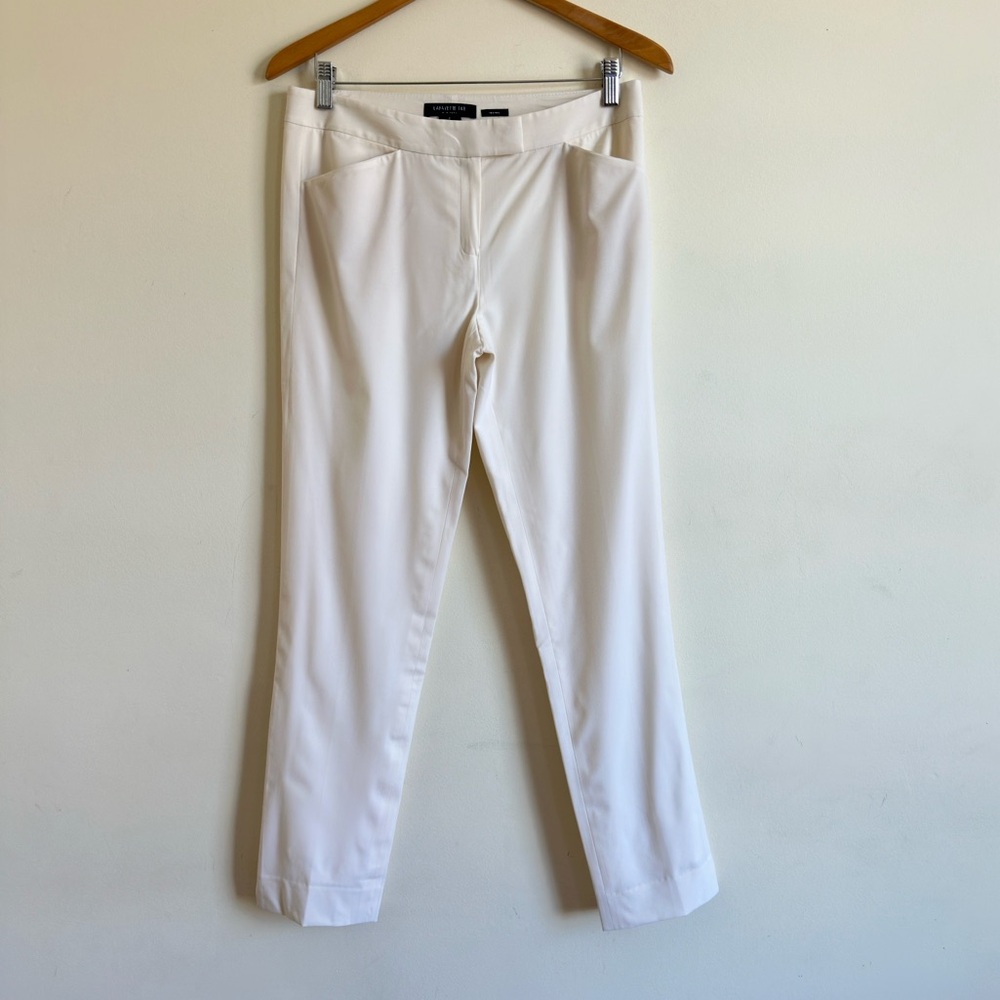 Lafayette 148 || Woman’s Cream Ivory Lrving wool Stretch Pants size 2